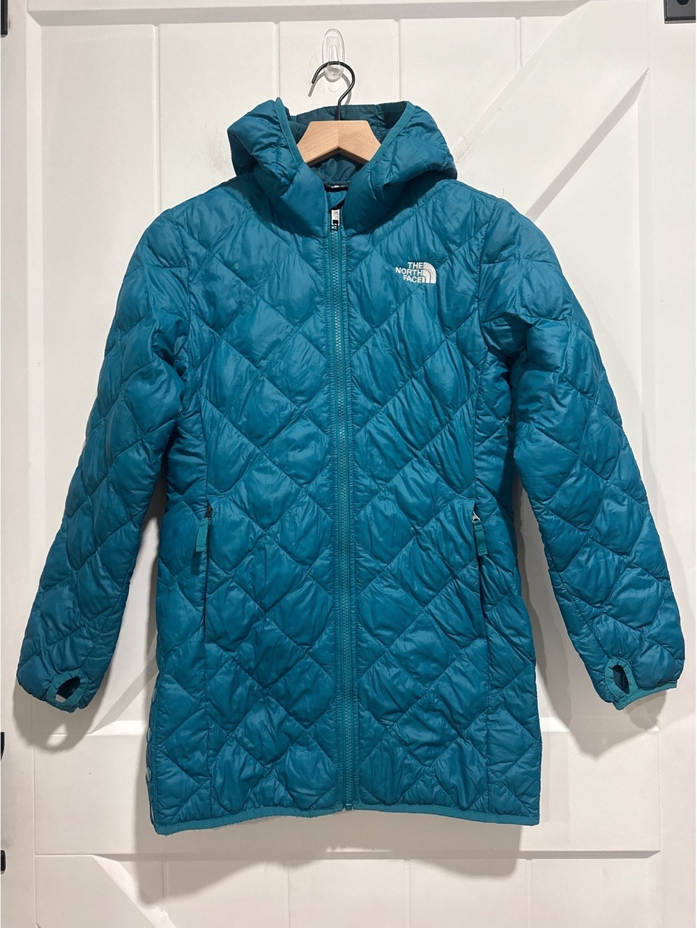 The North Face Teen Girls Quilted Hooded Jacket Size L (12)